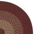 thumbnail image 1 of Colonial Mills 2' x 14' Burgundy Red and Tan All Purpose Handcrafted Reversible Oval Area Throw Rug, 1 of 3