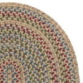 thumbnail image 1 of 7' x 9' Tan and Blue All Purpose Handcrafted Reversible Oval Area Throw Rug, 1 of 5
