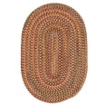 thumbnail image 1 of 7' x 9' Orange and Blue All Purpose Handcrafted Reversible Oval Area Throw Rug, 1 of 2