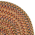 thumbnail image 1 of 3' x 3' Orange and Red Handcrafted Round Outdoor Area Throw Rug, 1 of 5