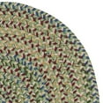thumbnail image 1 of 2' x 16' Green and Blue All Purpose Handcrafted Reversible Oval Area Throw Rug Runner, 1 of 5