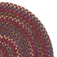 thumbnail image 1 of 9' x 11' Burgundy Red and Blue All Purpose Handcrafted Reversible Oval Area Throw Rug, 1 of 5