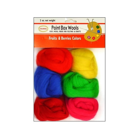 Colonial Ndl Paint Box Wools Fruits Berries 6pc