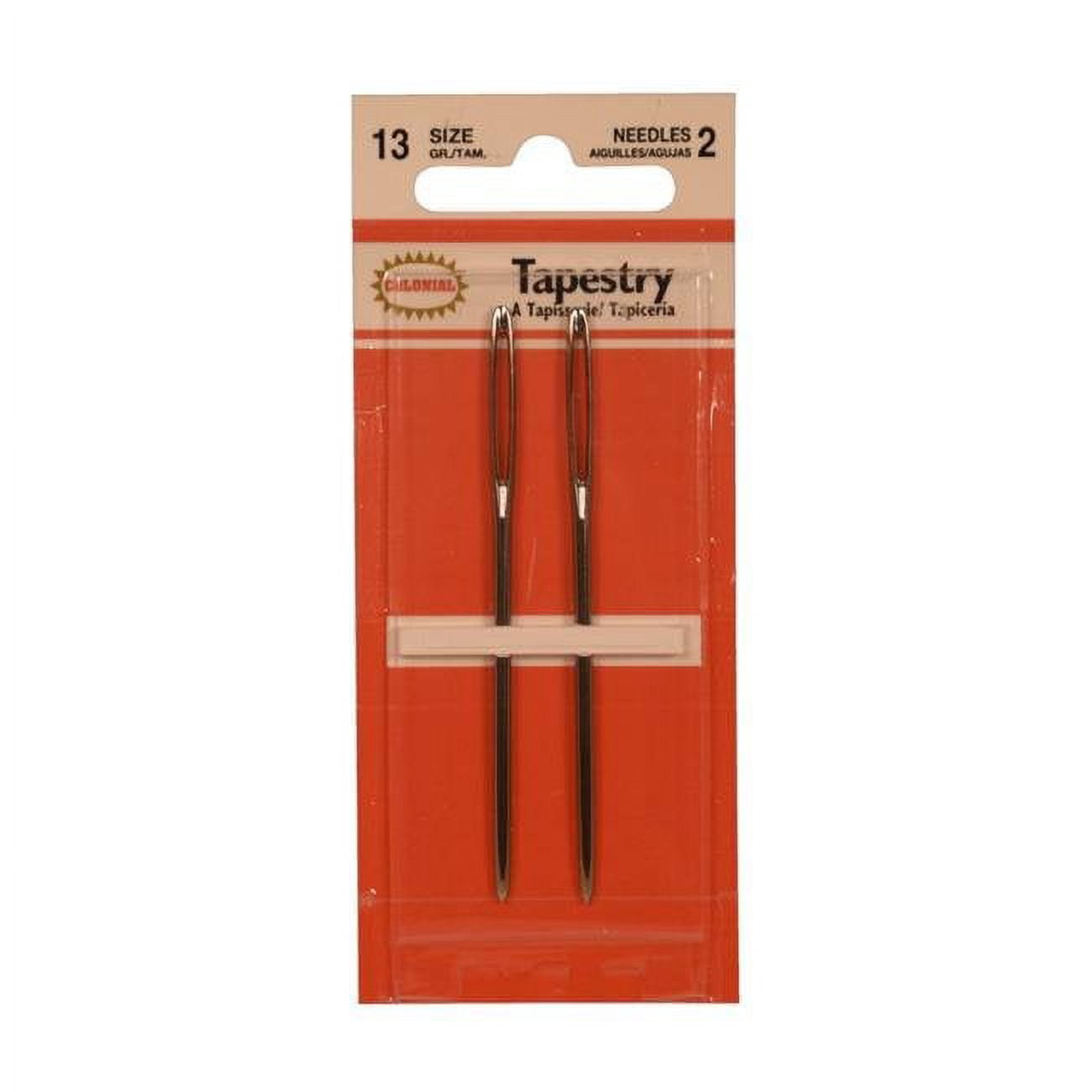 Colonial Needle 1006445 Steel Jumbo Eye Yarn Needle, 2.75 in. - Pack of 2