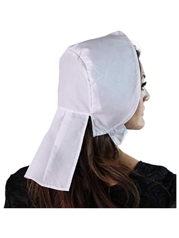 Colonial Puritan Pilgrim White Bonnet, Youth-Adult Size
