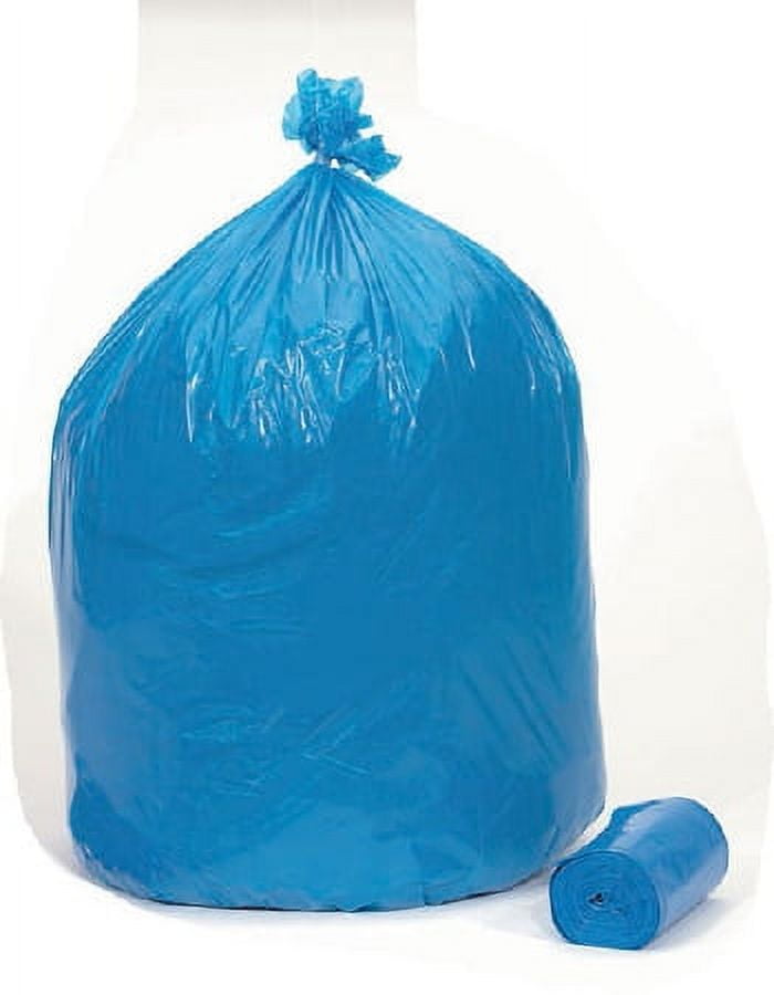 Colonial Bag Corporation Recycling Bags, Blue, Unprinted, 15 gal, 250 Ct 