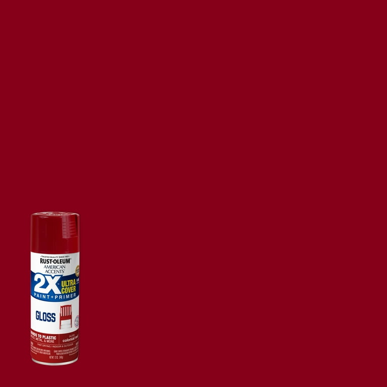Colonial Red, Rust-Oleum American Accents 2X Ultra Cover Gloss Spray Paint-  12 oz