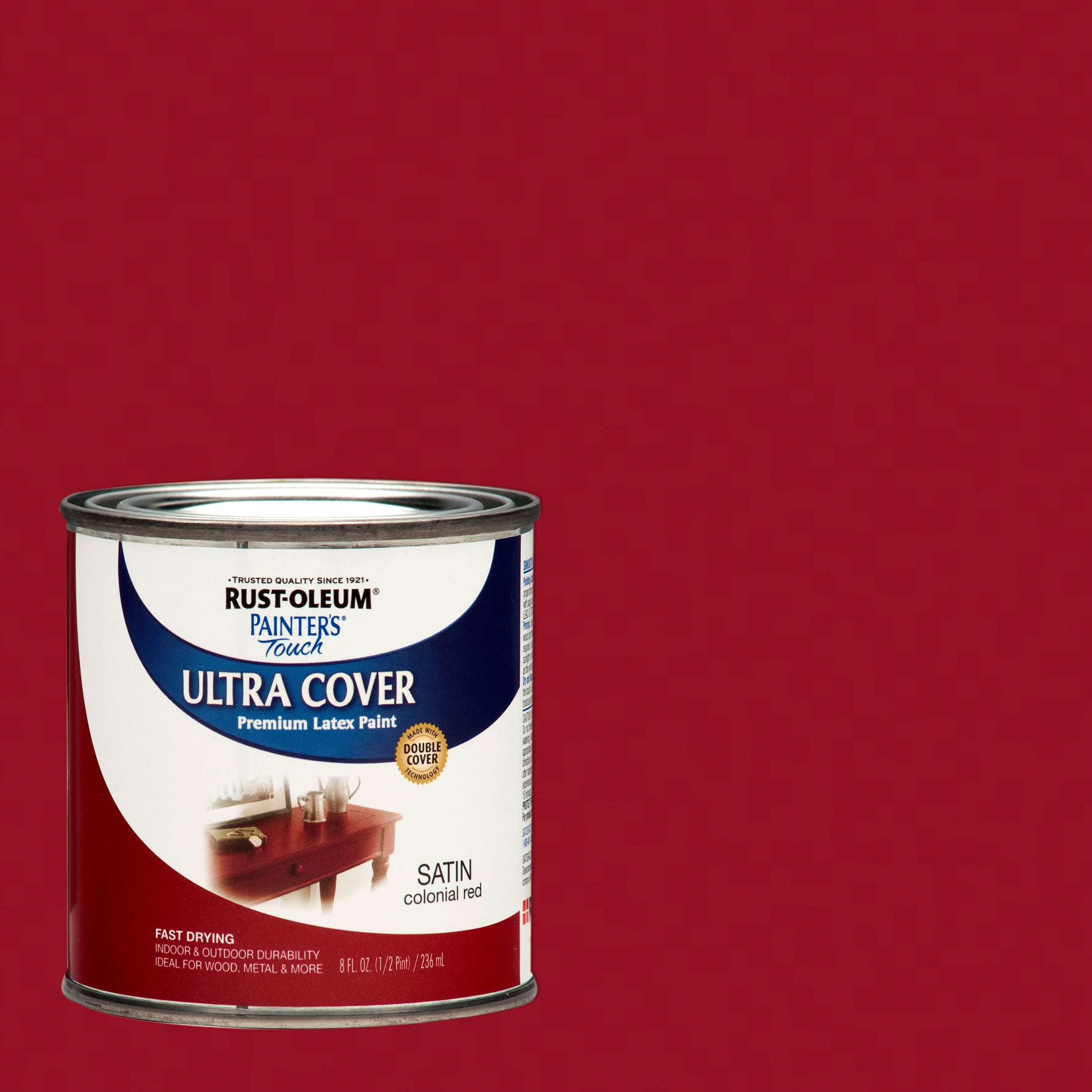 Colonial Red, Rust-Oleum Painter's Touch Ultra Cover Satin, Half Pint, 6 Pack