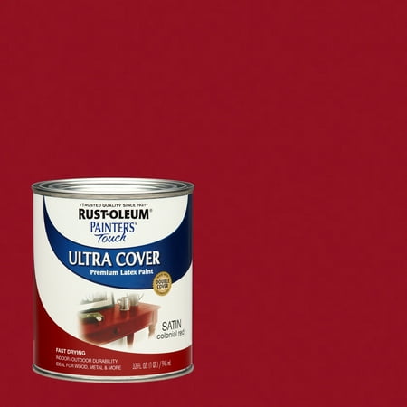 Colonial Red, Rust-Oleum Painter's Touch Ultra Cover Satin, Quart, 2 Pack