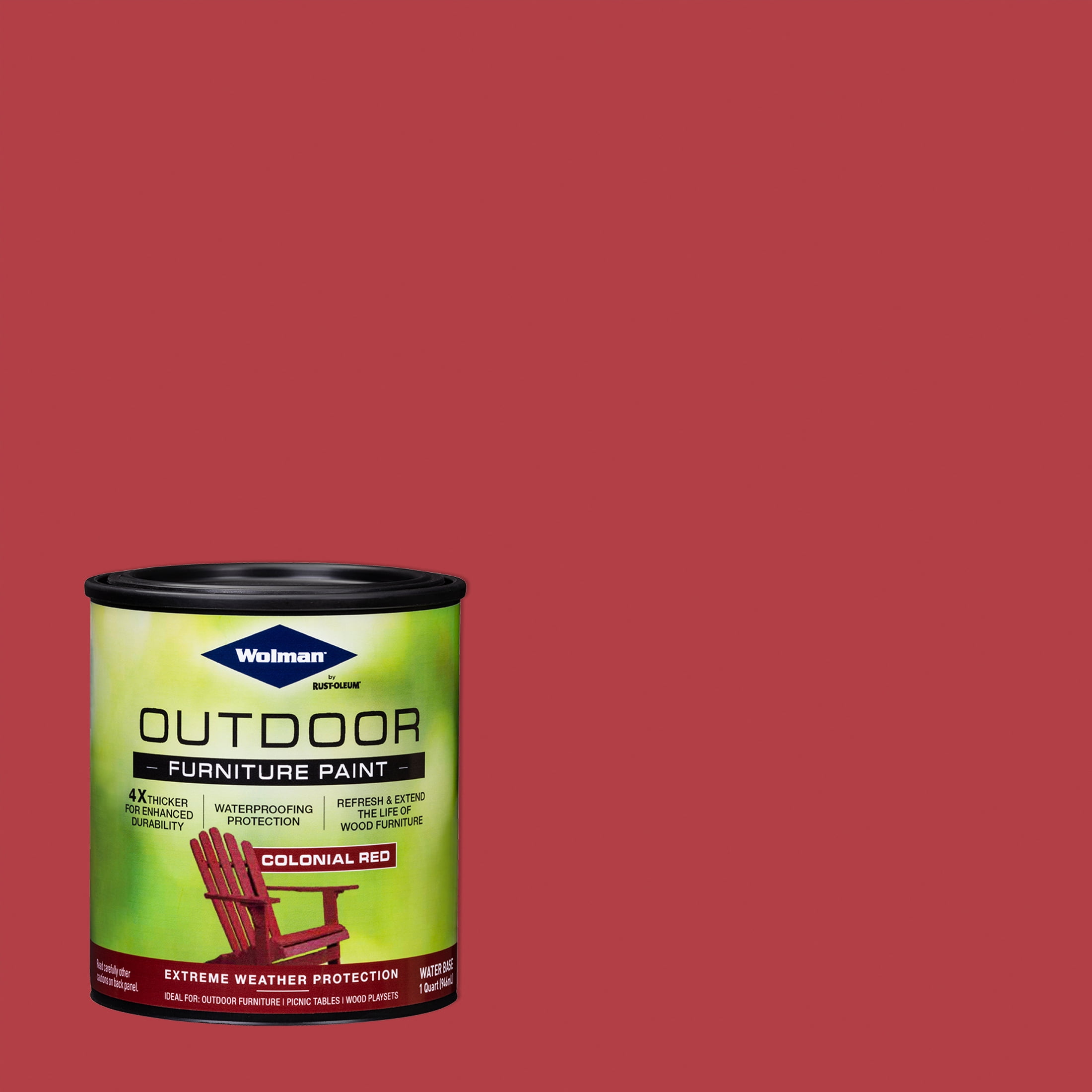 Colonial Red, Wolman Outdoor Wood Furniture Paint Quart, 2 Pack