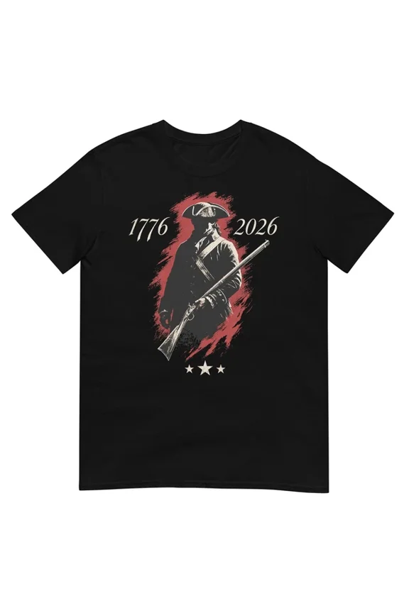Colonial Soldier Musket 250th Anniversary T-Shirt Unisex S-5XL Hot Trending Shirt Birthday Gift