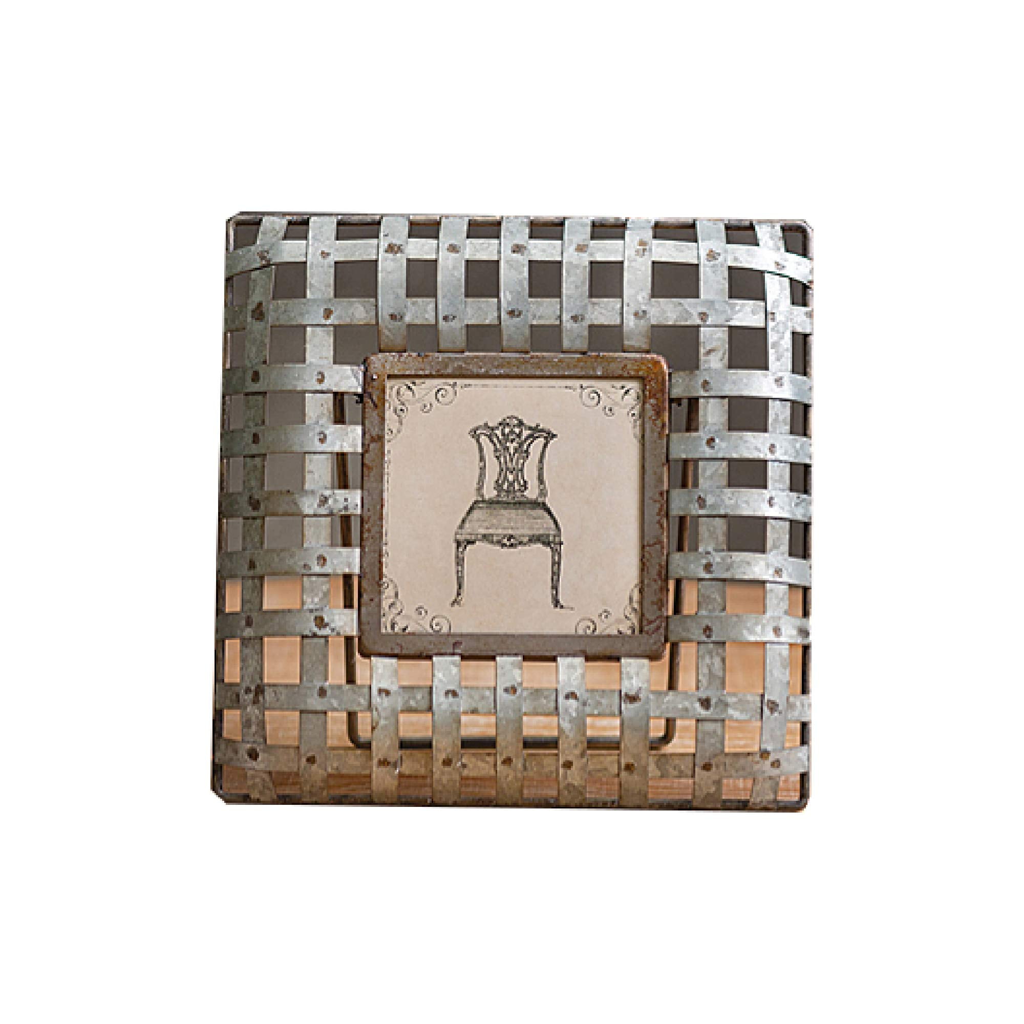 Edison 4x4 Metal Lattice Pattern Photo Frame