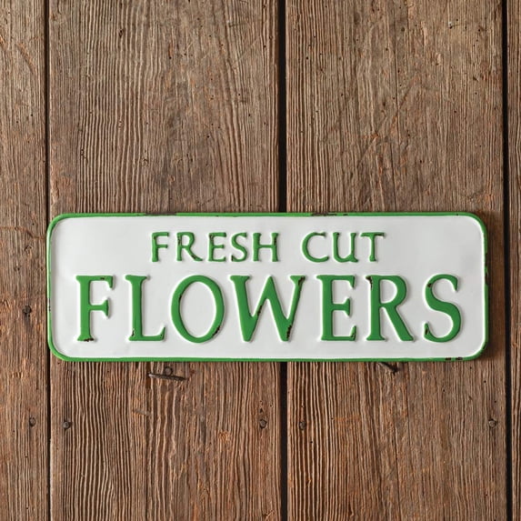 Colonial Tin Works Fresh Cut Flowers Metal Wall Sign (1)