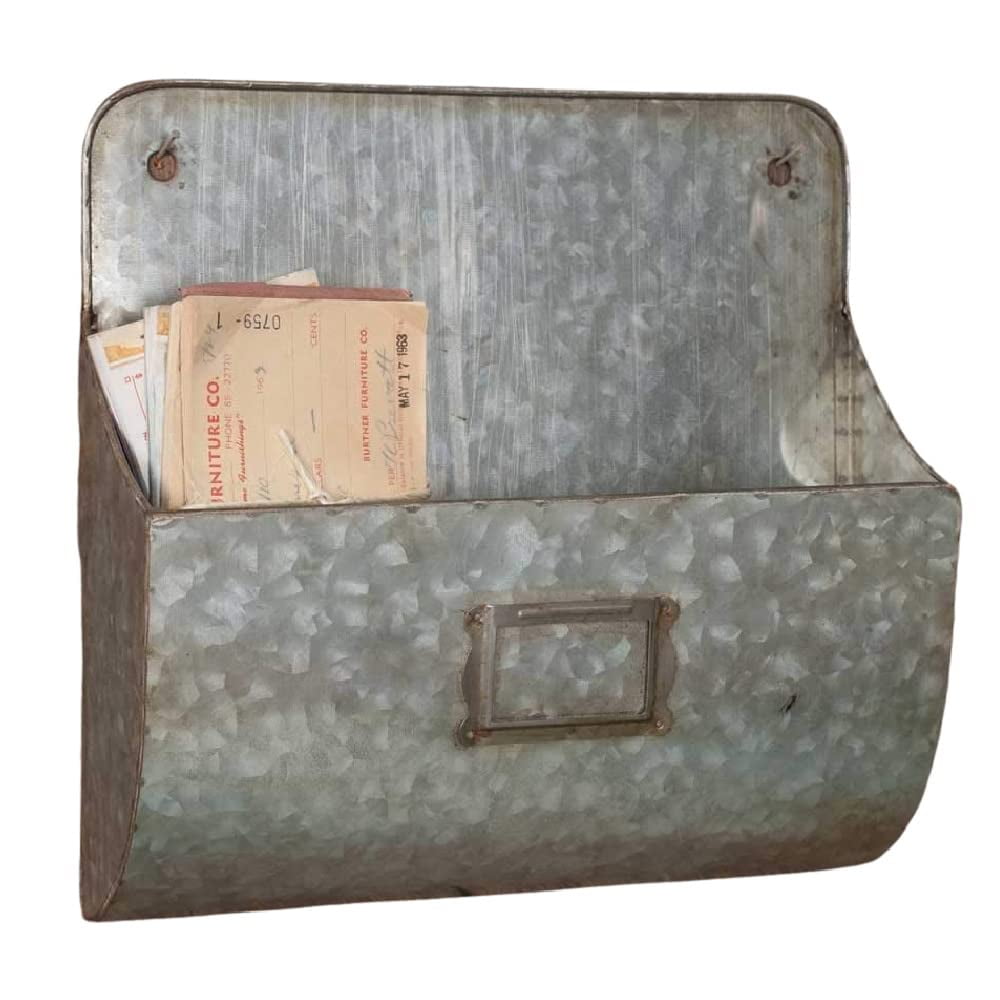 Colonial Tin Works Galvanized Wall Pocket Organizer