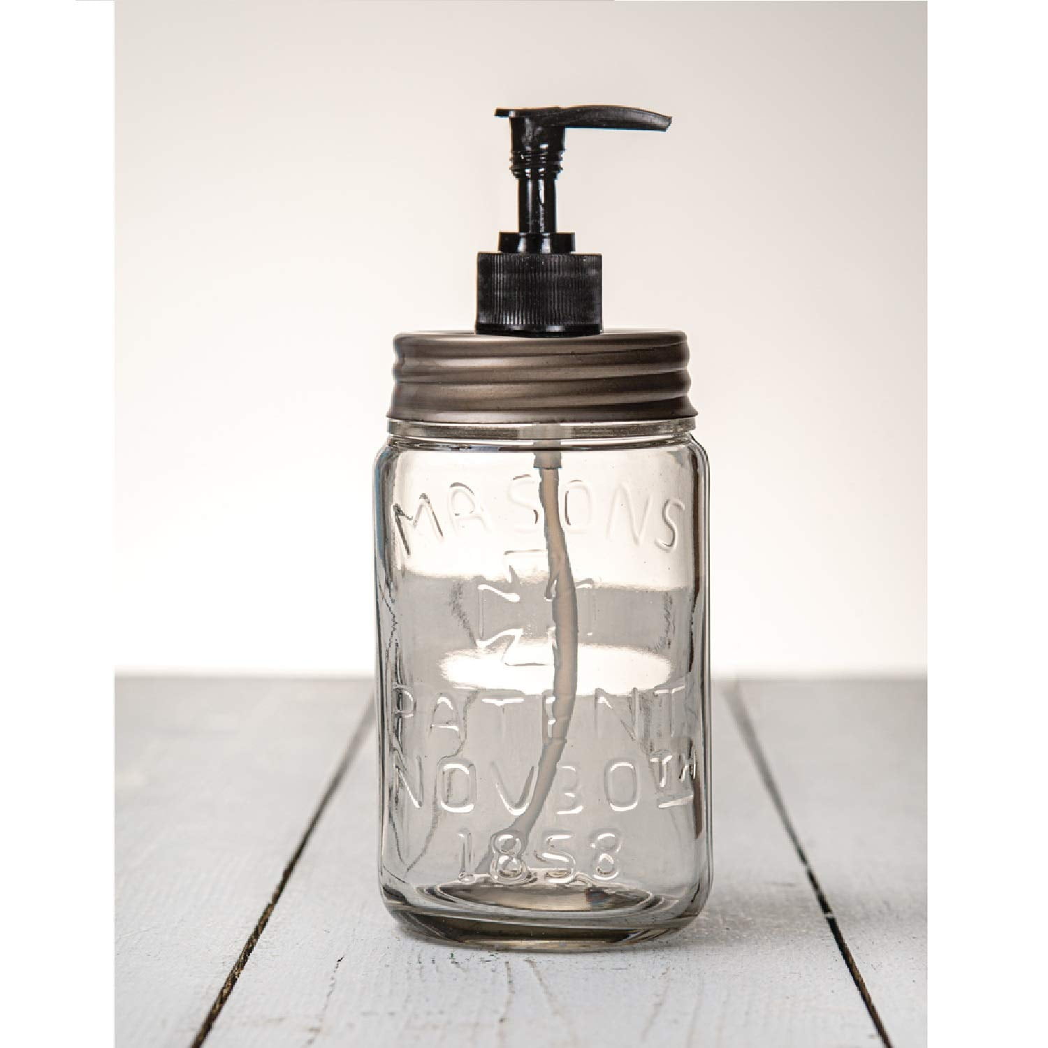 Colonial Tin Works Mason Jar Soap/Lotion Dispenser Zinc with 16