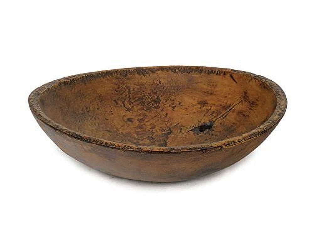 Large Brown Handcrafted Resin Farmhouse Bowl