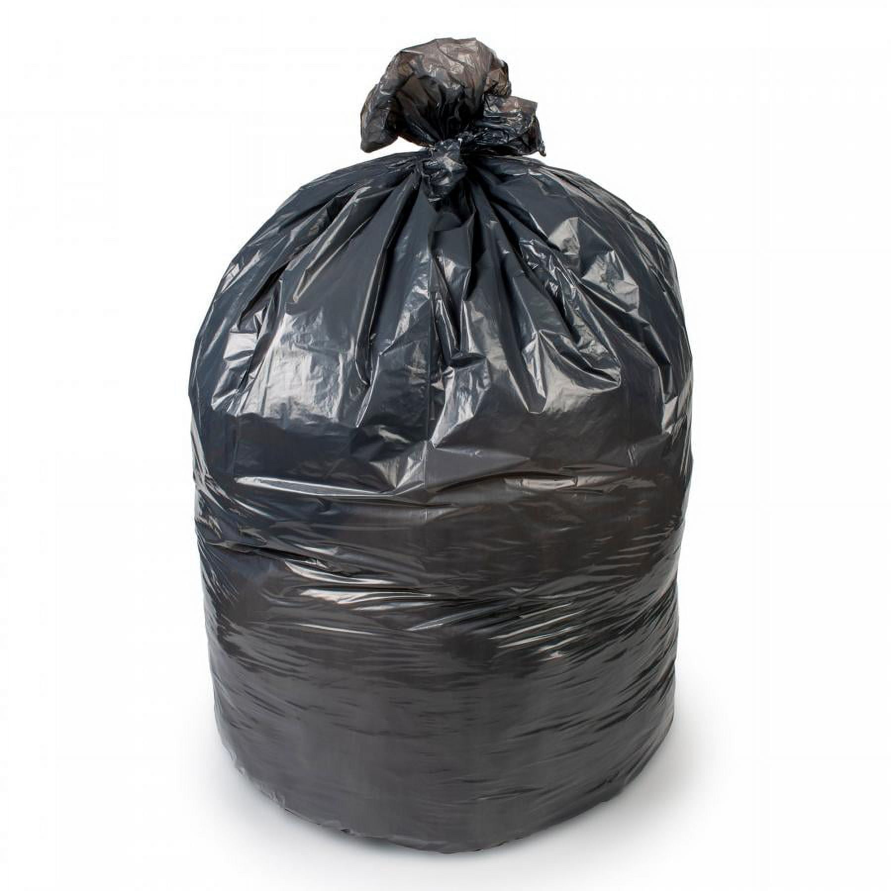 Colonial Trash Bag, Black, LLDPE, .65 Mil., 60 Gallon, Flat Pack, 200 Count
