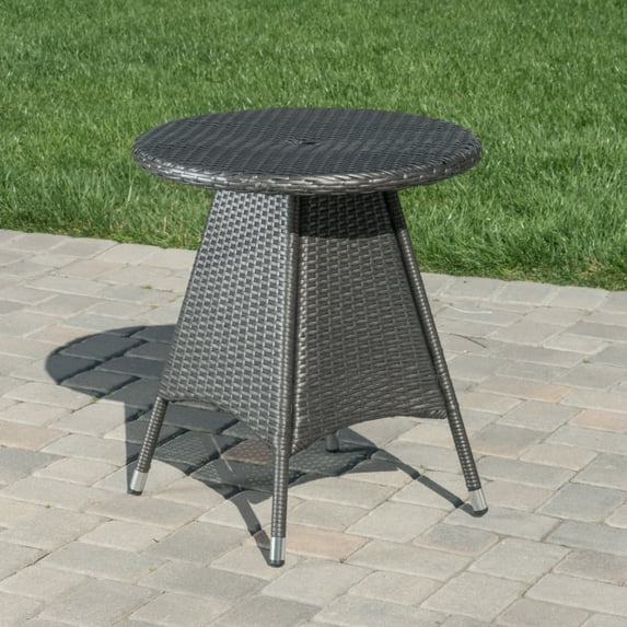 Colonial Outdoor Grey Wicker Round Bistro Table