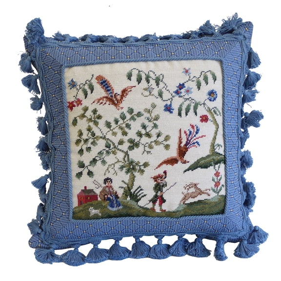 Colonial Williamsburg Colonial Farm Petit Point Accent Pillow
