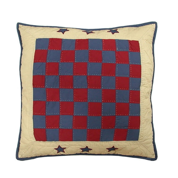 Colonial Williamsburg Checkerboard Quilted Pillow, 22" x 22"