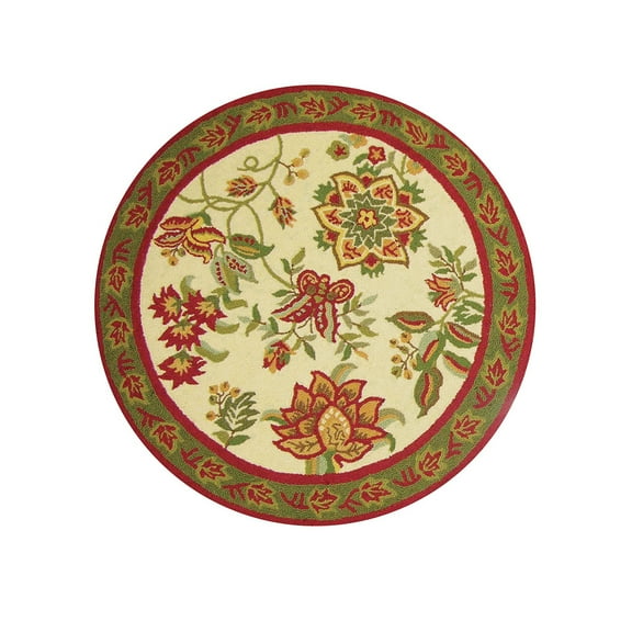 Colonial Williamsburg 3'0" x 3'0" Tracery Floral Rug