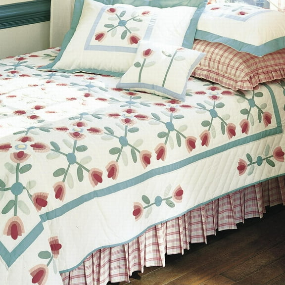 Colonial Williamsburg Tulip Garden 100% Cotton Full/Queen Bed Quilt