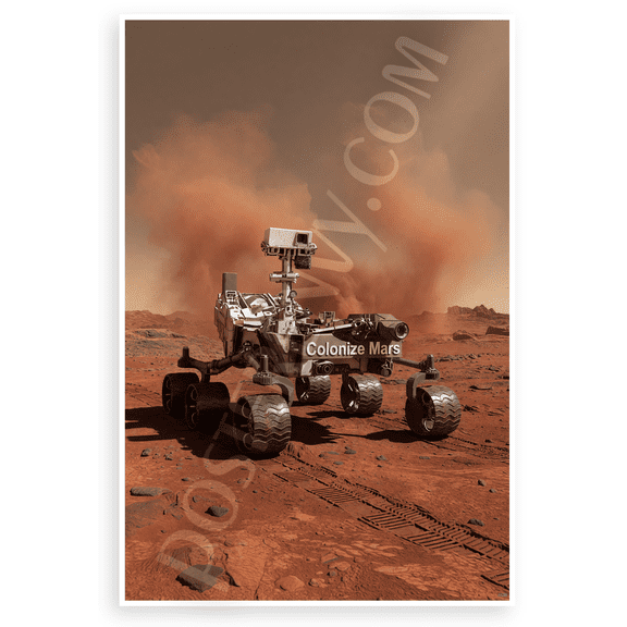 Colonize Mars Rover Red Planet Surface Exploration 12x18 US Made Poster
