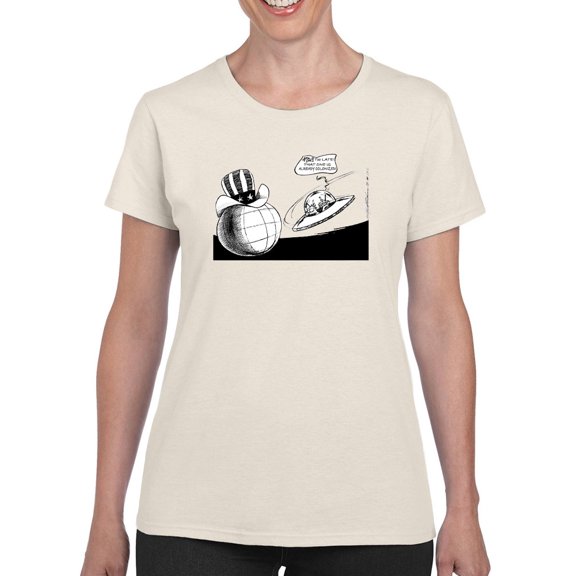 Colonized Earth T-Shirt Women -Wilfred Hildonen Designs, Female 4X-Large