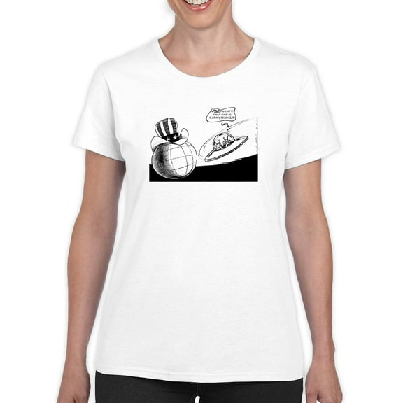 Colonized Earth T-Shirt Women -Wilfred Hildonen Designs, Female 5X-Large