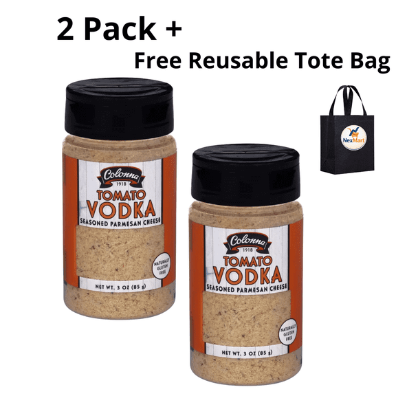 Colonna Tomato Vodka Seasoned Parmesan 3 oz 2 PK+ Free Reusable Tote Bag
