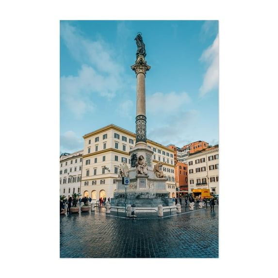 Colonna dell'Immacolata - Rome Lazio Italy Photography Unframed Wall Art Print 12 x 18 inches