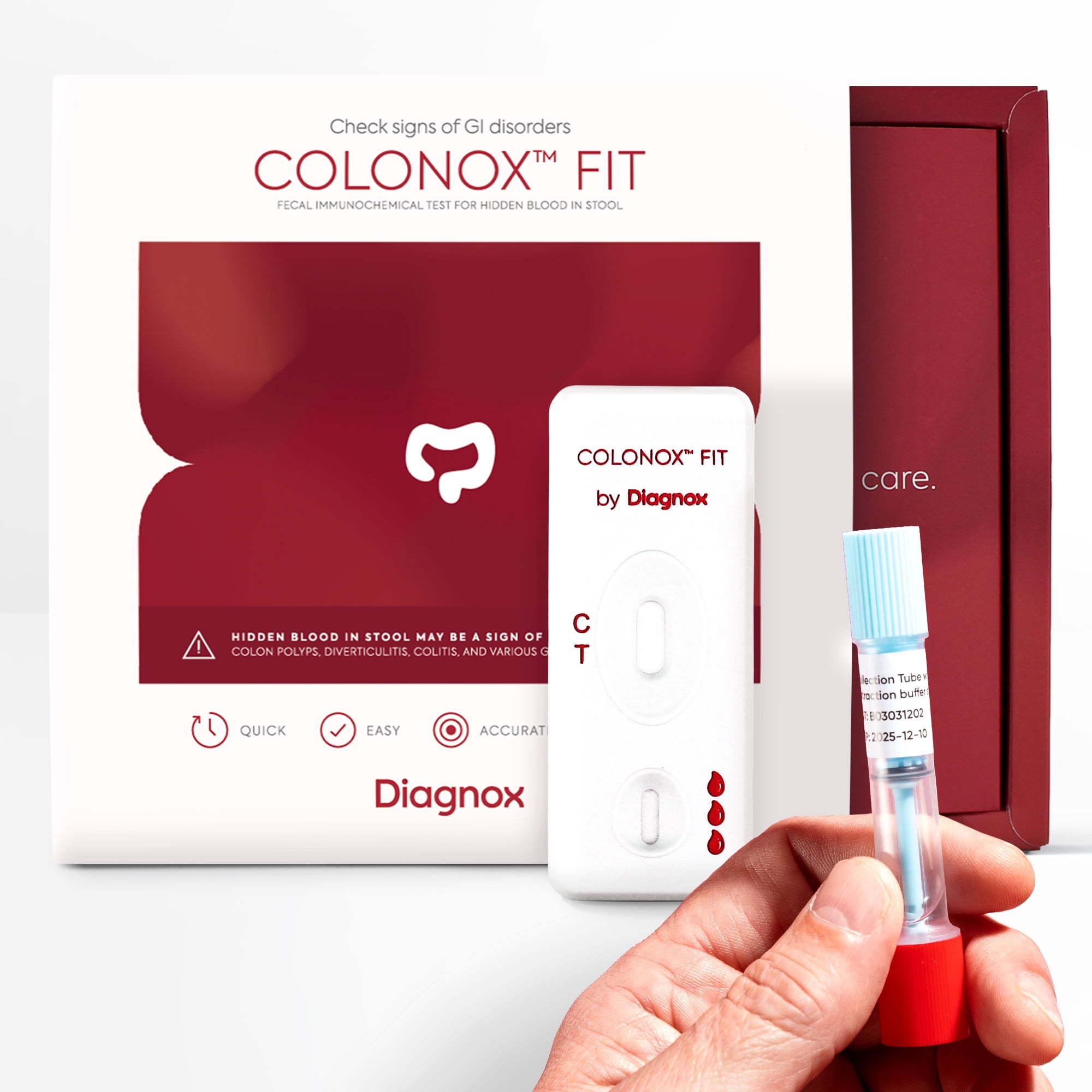 Colonox FIT (Fecal Immunochemical Test) At-Home Colon Screening Kit (1 Test)