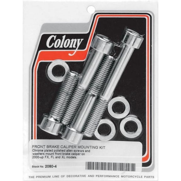 Colony 2080-4 Front Brake Caliper Chrome Allen-Head Bolt Kit