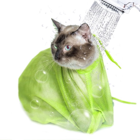 Coloody Cat Grooming Bag Bathing Shower Mesh Bag for Nail Trim/Examining/Ear Clean