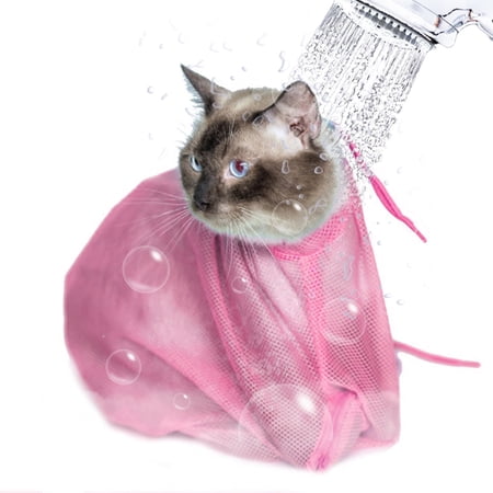 Coloody Cat Grooming Bag Bathing Shower Mesh Bag for Nail Trim/Examining/Ear Clean
