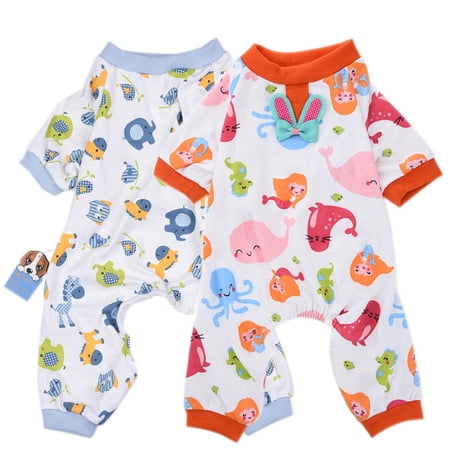 Coloody Cotton Pet Jumpsuits Dogs Cats Onesie Soft Pajamas