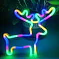 thumbnail image 1 of Coloody Deer Neon Lights LED Neon Light Sign Neon Wall Light Battery/USB Operated Neon Light-Colorful Deer, 1 of 2