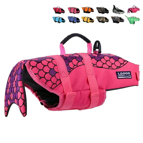 Coloody Dog Life Jacket Safety Swimsuit with Reflective Stripes for Doggie