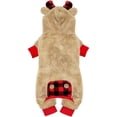 thumbnail image 1 of Coloody Dog Pajamas Christmas Costumes, Pet Cold Weather Sweater Coat Santa Claus Reindeer with Bowtie Apparel, Puppy Warm Winter Hoodie Clothes Jumpsuit, Pjs Onesie for Small Medium Dog Cats, 1 of 6