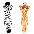 thumbnail image 1 of Coloody Dog Squeaky Toys, No Stuffing Plush Chew Toy for Small Medium Dogs,Cute Animal Tiger Giraffe and Zebra Teething Interactive Gift(17.7"), 1 of 4