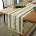 thumbnail image 1 of Coloody Farmhouse Table Runner Natural Burlap Table Runner Handmade Burlap Weave Table Runners Placemat, 11.8 x 19 inch (Brown), 1 of 8