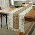 thumbnail image 1 of Coloody Farmhouse Table Runner Natural Burlap Table Runner Handmade Burlap Weave Table Runners Placemat, 11.8 x 70 inch (Brown), 1 of 8