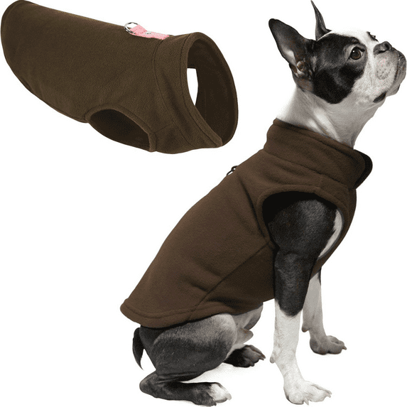 Coloody Fleece Vest Dog Sweater with Leash Attachment
