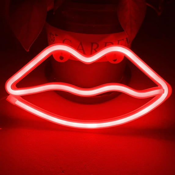 Coloody Lip Neon Signs Led Neon Light Art Decorative Lights Wall Decor-Red Lip
