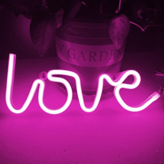 Coloody Love Neon Signs Led Neon Light Art Decorative Lights Wall Decor-Pink Love