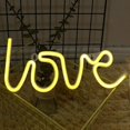 thumbnail image 1 of Coloody Love Neon Signs Led Neon Light Art Decorative Lights Wall Decor-Yellow Love, 1 of 3