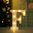 thumbnail image 1 of Coloody Marquee Letters Plastic White Luminous Numbers Alphabet Lights, 1 of 5