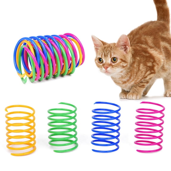 Coloody Pet Cat Springs Toy Indoor Cat Interactive Toy 4 Pack (Random Color)