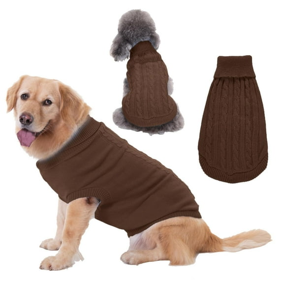 Coloody Pet Dog Solid color Sweater Autumn and Winter Dog Clothes