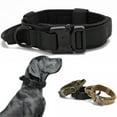 thumbnail image 1 of Coloody Reflective Heavy Duty Dog Collar With Handle And Buckle Military Tactical Dog Collar Nylon Dog Show Collar, 1 of 5